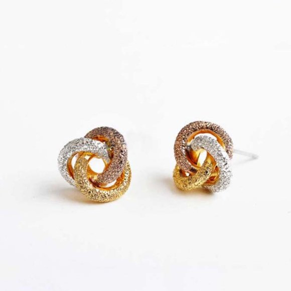 Jewelry - SOLD Gold Knot Earrings Studs Fashion Earrings Studs